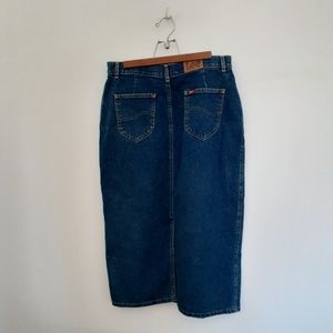 •Lee• Vintage Riders Denim Maxi Skirt
